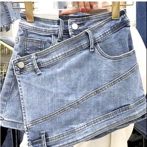 Asymmetrical jeans skirt